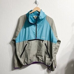 VIntage Rossignol Lightweight Colorblock Quarter Zip Pullover Mens Large Gray